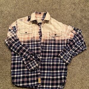 Acid Washed Women’s Flannel Button Down